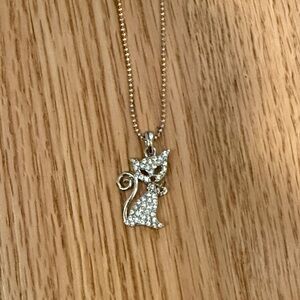 Sparkling Cat Pendant Necklace